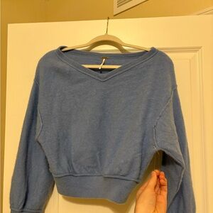 Free People Soft Blue Knit Top - Never Worn
